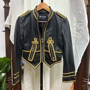 Nasty Gal leather jacket cowboy western Micheal Jackson show piece small